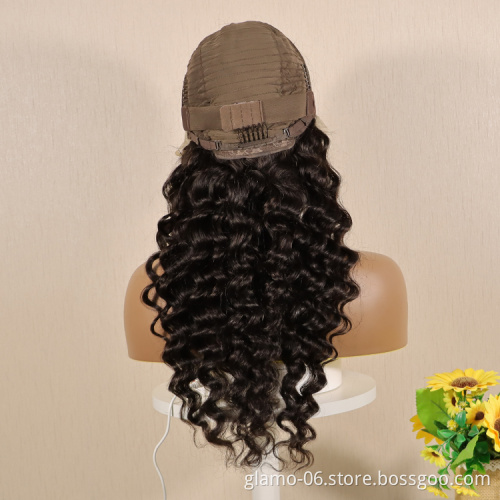 Annione 13x4 Lace Frontal Wholesale price Wig Deep Curly Raw Virgin Cuticle Aligned hair Brazilian Wigs Human Hair Lace Front